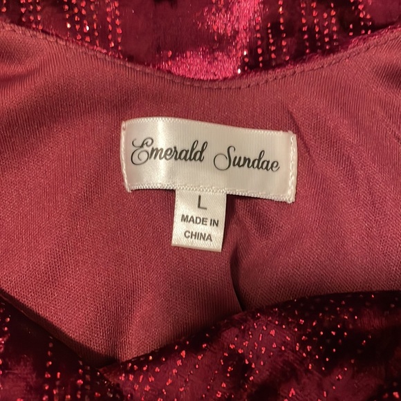 Maroon formal dress Emerald Sundae from Dry Goods size Large *like new* - Picture 6 of 6